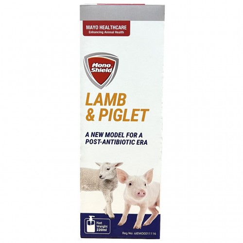 MonoShield Liquid for Lambs & Piglets- 220ml Pump dispenser MonoShield Liquid for Lambs & Piglets- 220ml Pump dispenser